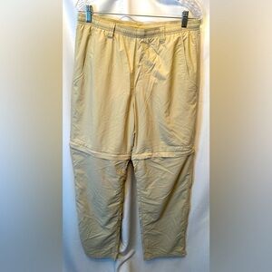 Columbia PFG Men’s Size Medium Convertible Pants/Shorts Omni-Shade Tan 32”